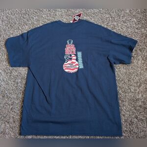 NWT Old Guys Rule Navy Country Cool Guitar USA Flag Cotton Shirt Men's XL